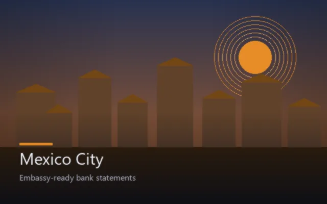 Rio skyline mood for Brazil visitor visa proof of funds