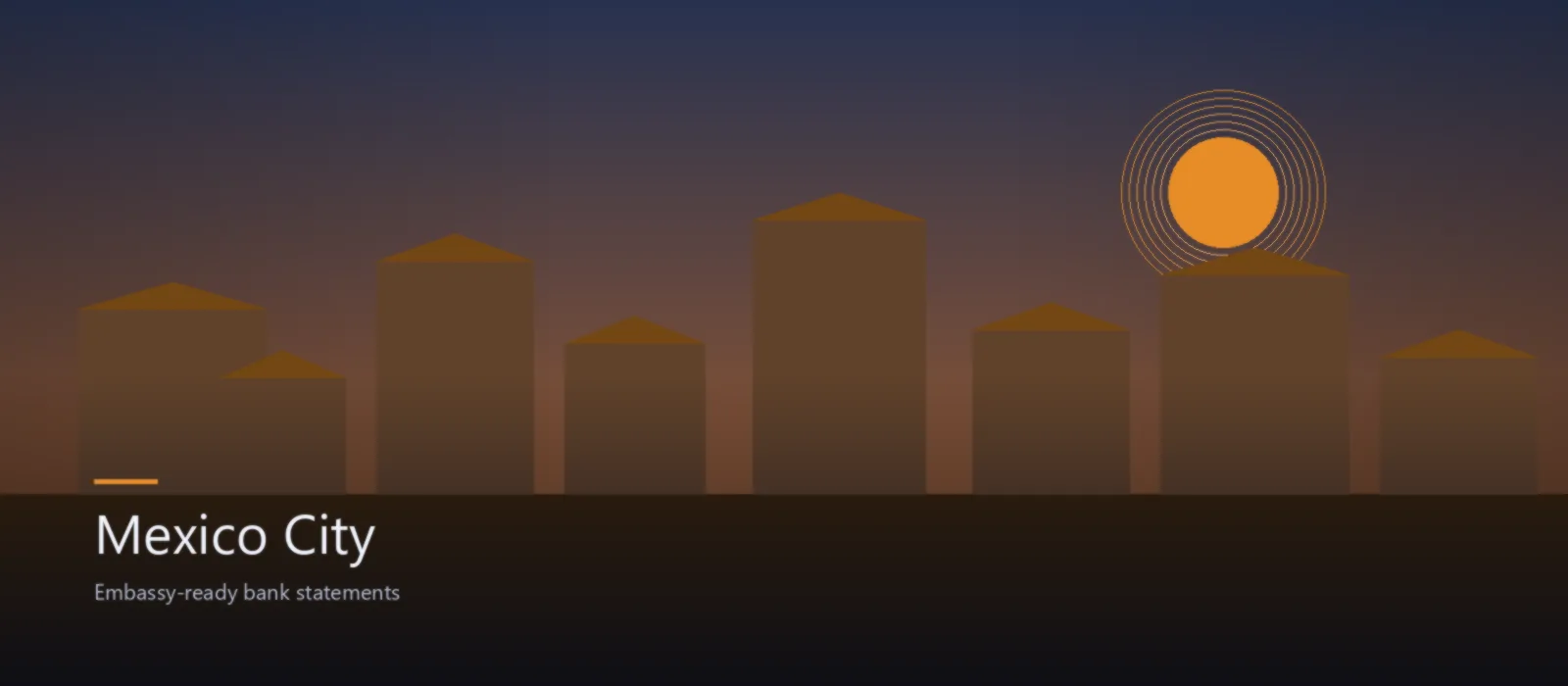 Mexico City skyline for Mexican visitor visa solvency